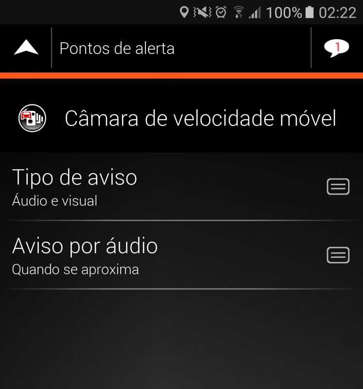 Menu de Configuração no iGO Android